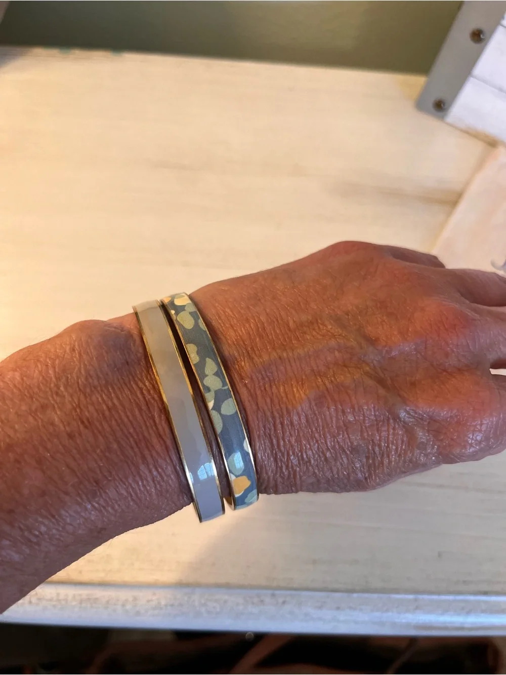 J Crew Gold-tone Enamel Bangle Bracelet Set